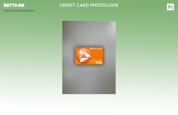 модерен стил на САД PNC банка Visa дебитна картичка photolook преден шаблон